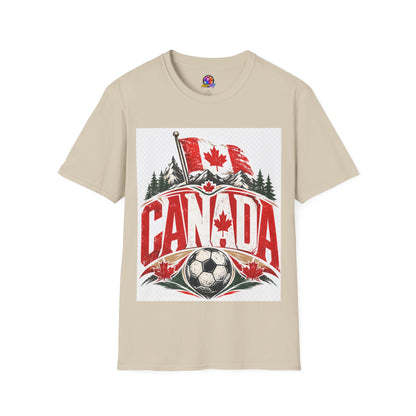 Canada Soccer T‑Shirt — Canadian Flag & Maple Leaf Crest