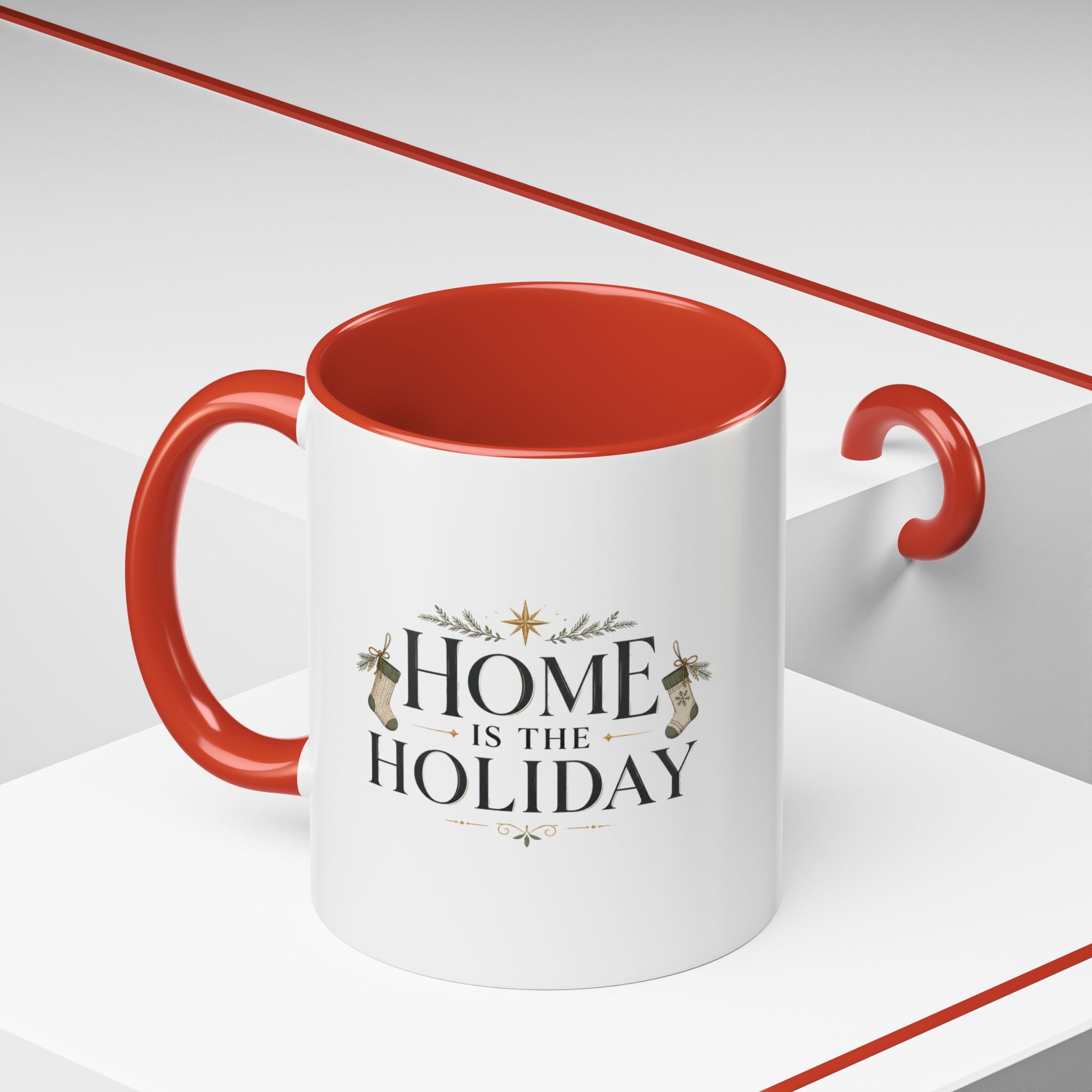 Christmas Home Is the Holiday Coffee Mug — Christmas Holiday Accent Mug