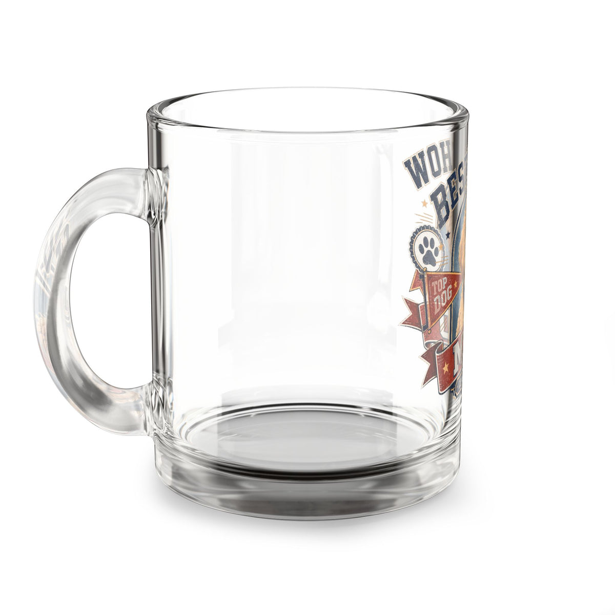 Best in Show Personalized Dog Glass Mug — 'Milo' Pet Portrait Class of 2026 Milo Bailey Dog Dad Mom  Glass Mug 10 oz