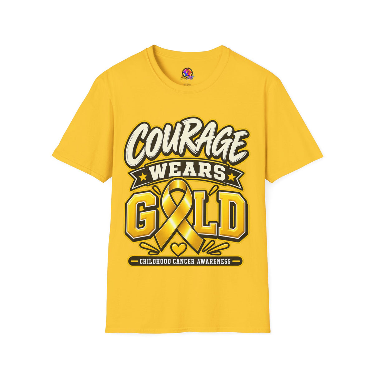 Childhood Cancer Awareness T-Shirt — "Courage Wears Gold"