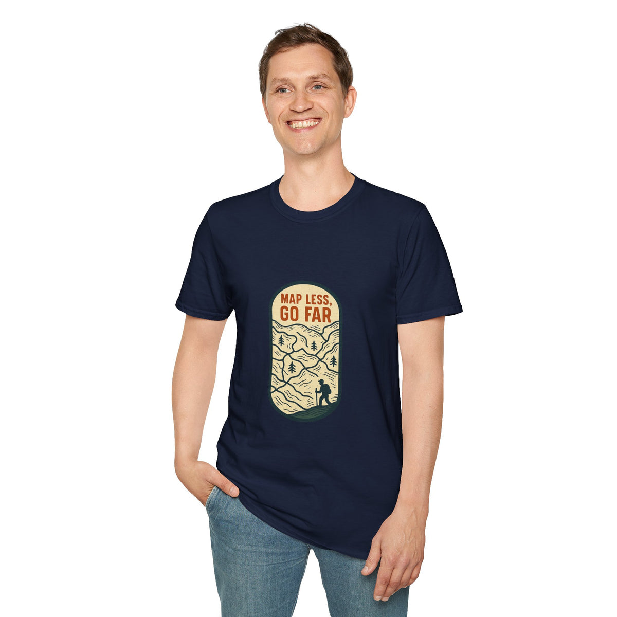 Map Less Go Far T‑Shirt — Vintage Adventure Travel Tee - Trending Now - August 2026