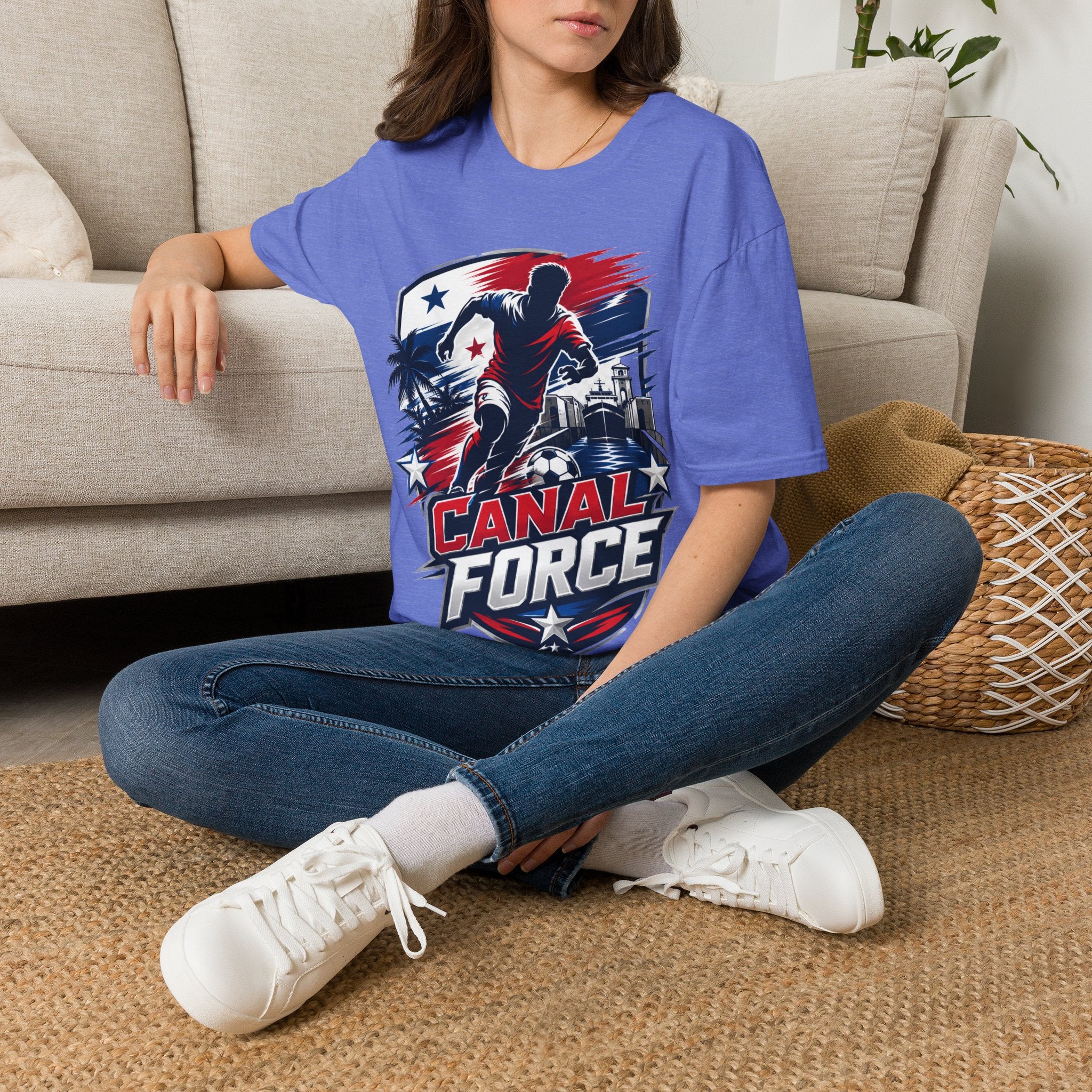 Canal Force Soccer T-Shirt - Patriotic Player Graphic Tee - Panama Shirt