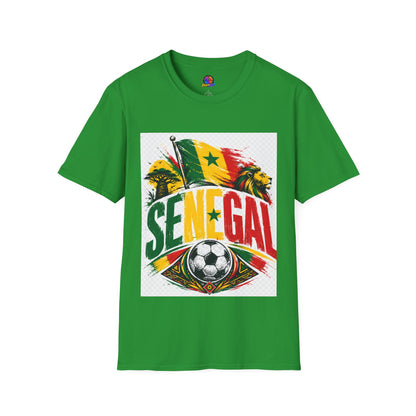 Senegal Flag Soccer T-Shirt — Lion & Football Pride Tee