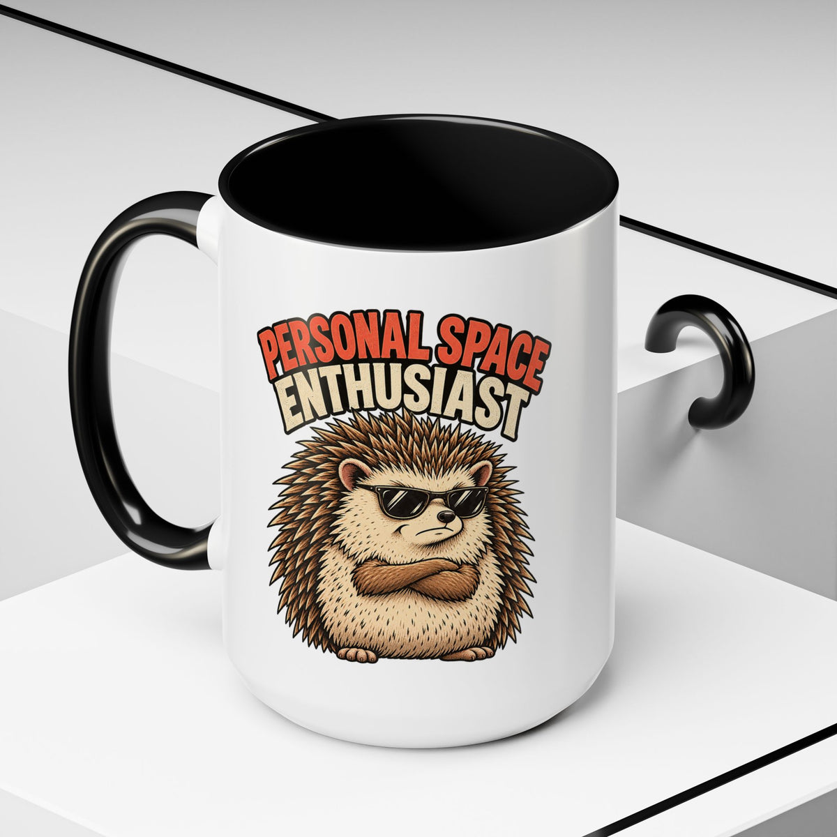 Funny And Witty "Personal Space Enthusiast" Accent Coffee Mug (11, 15oz)