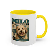 Milo Bailey Dog Dad Mom Milo 'The Good Boy Issue' Accent Coffee Mug – Cute Dog Magazine Cover Design