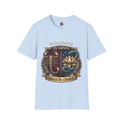 Intimidating by Nature T-Shirt — Scorpion & Snake Badge Design