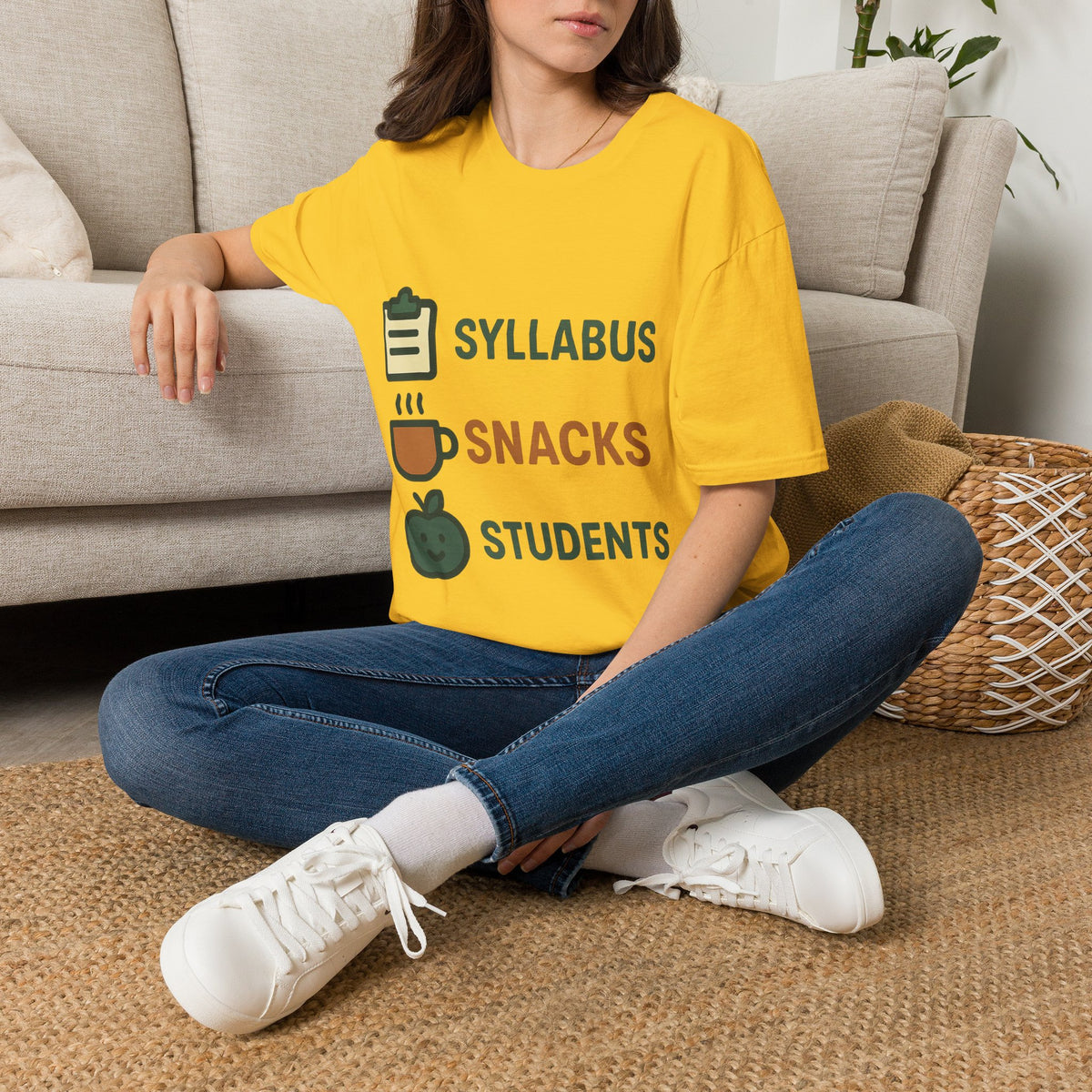 Syllabus Snacks Students Graphic Tee — Funny Teacher & Student Back-to-School T-Shirt - Trending Now - August 2026