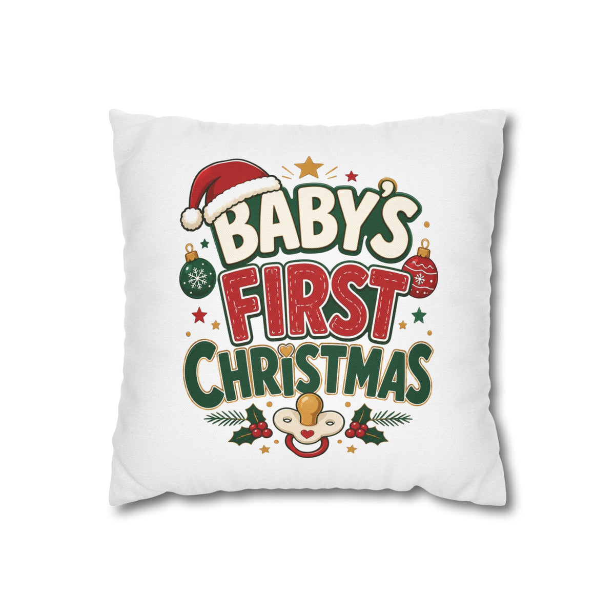 Baby's First Christmas Pillowcase — Festive Holiday Nursery Decor