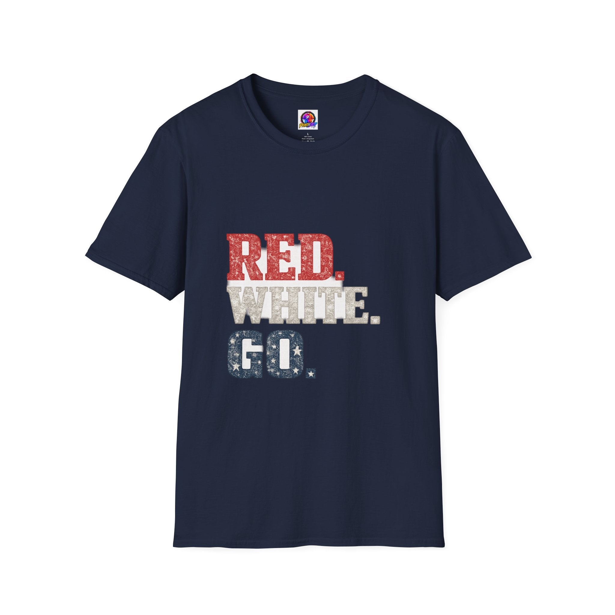 USA Patriotic 'Red. White. Go.' T-Shirt — 4th of July Independence Day Tee