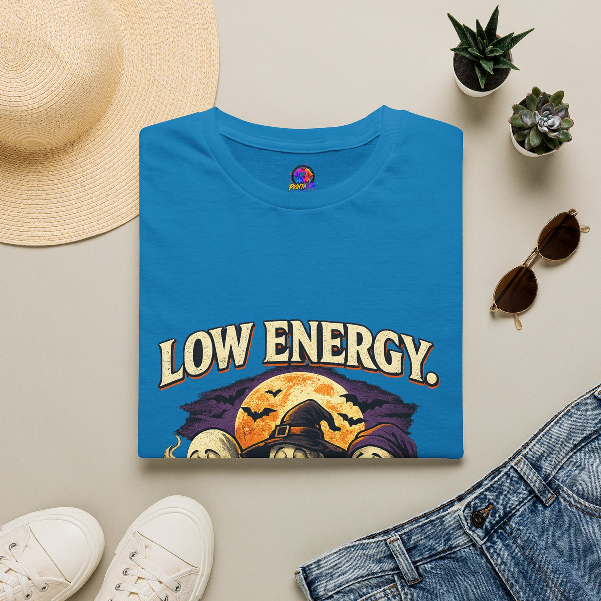 Halloween Low Energy High Spirit Unisex Softstyle T-Shirt