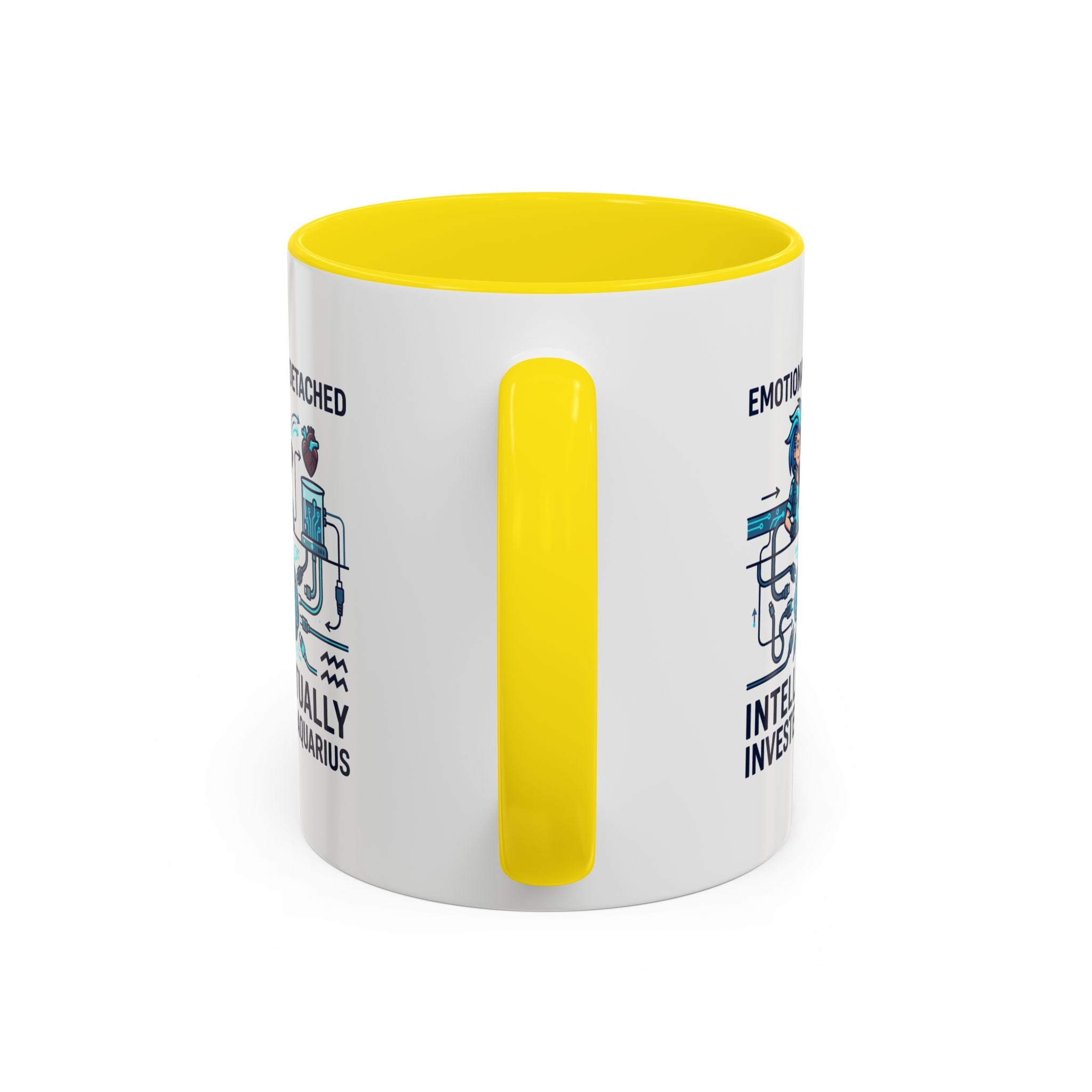 Aquarius Coffee Mug - "Emotionally Detached, Intellectually Invested" Accent Mug 11oz