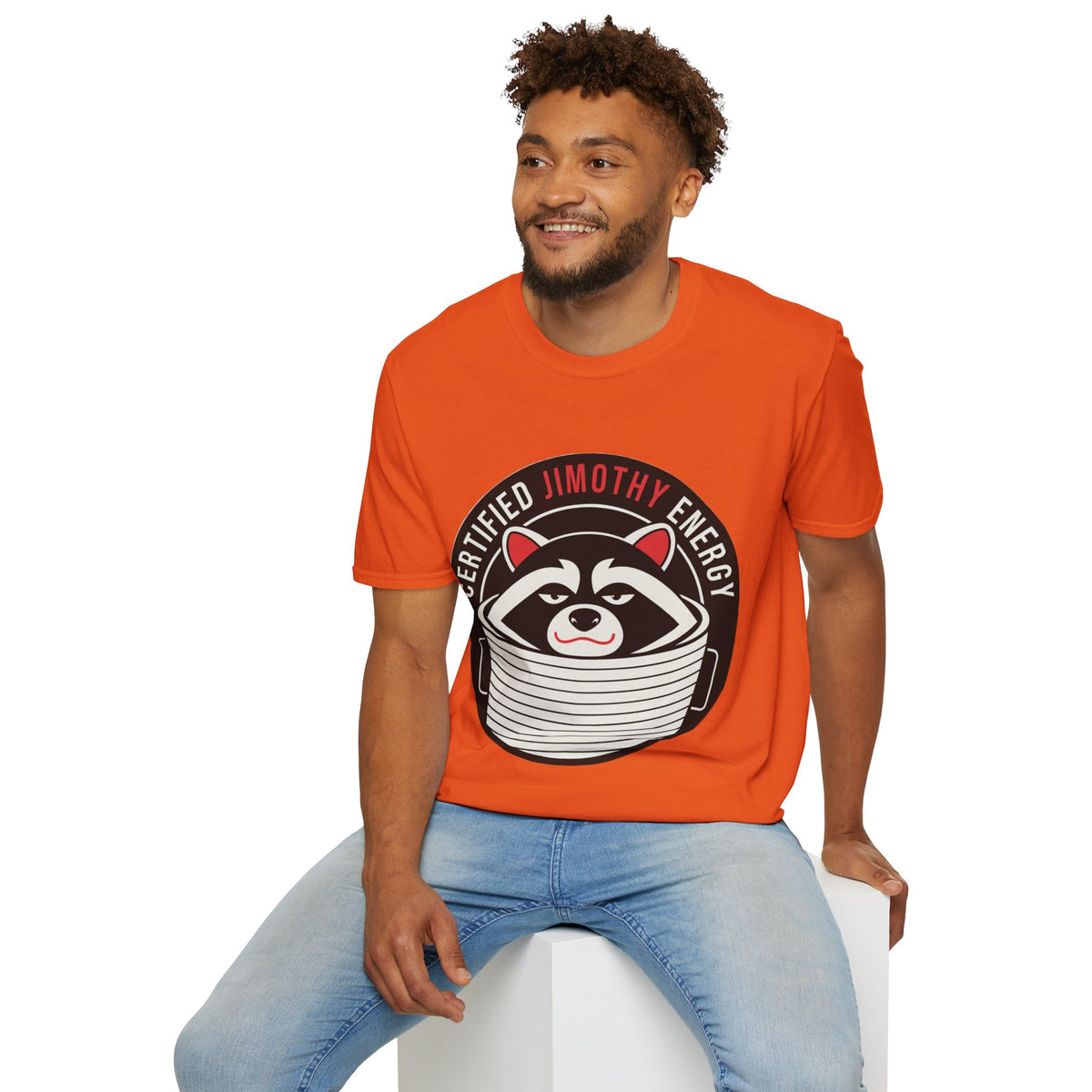 Jimothy Energy T-Shirt — Certified Raccoon Graphic Tee - Trending Now - August 2026