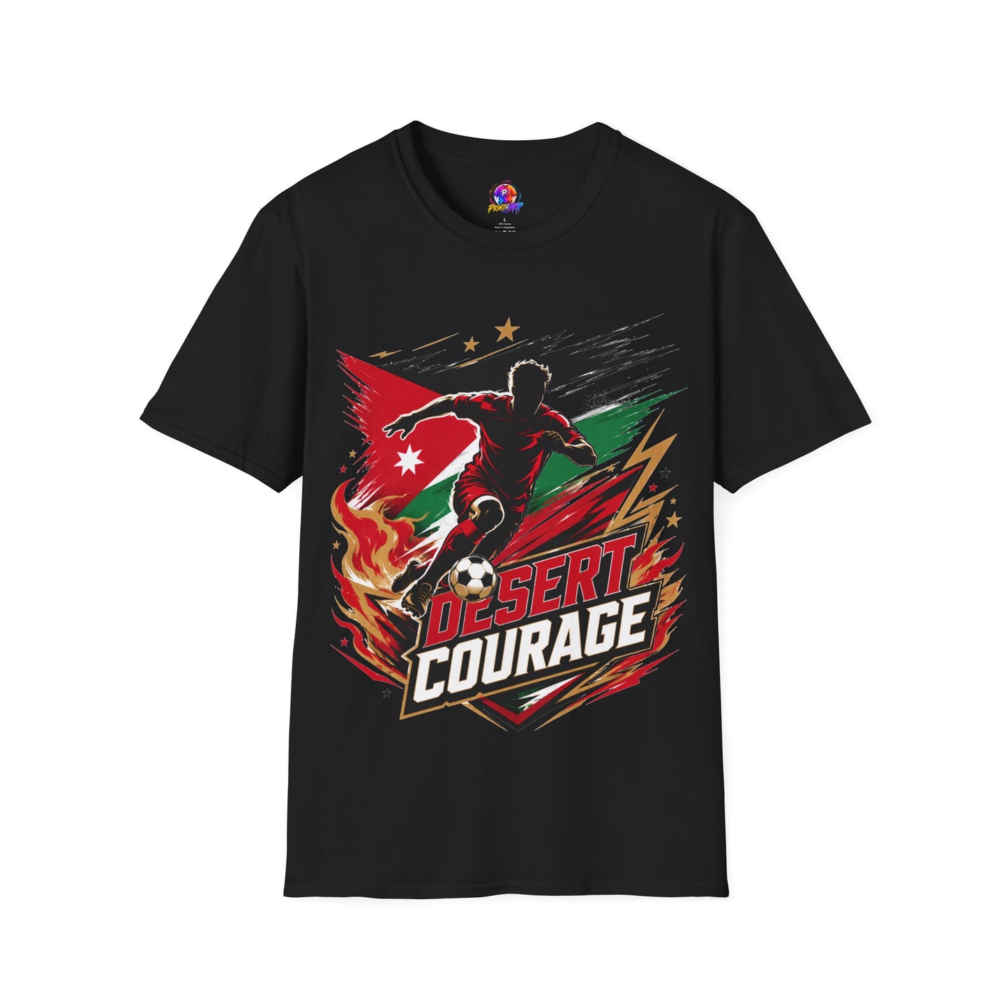 Jordan Soccer T‑Shirt — Desert Courage Flag Design