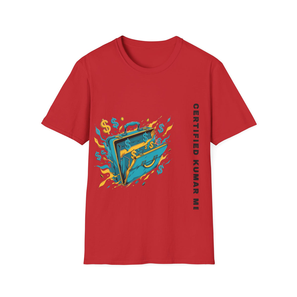 Certified Kumar Me Briefcase Money Burst White Graphic Tee - Trending Now - September 2026