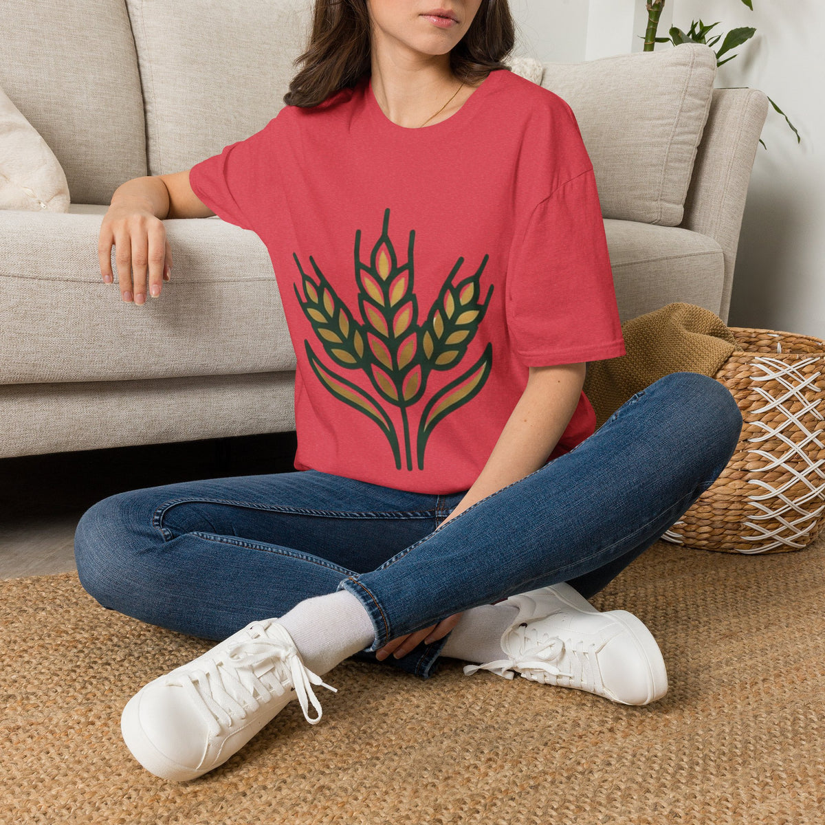 Virgo Zodiac Wheat Graphic T-Shirt