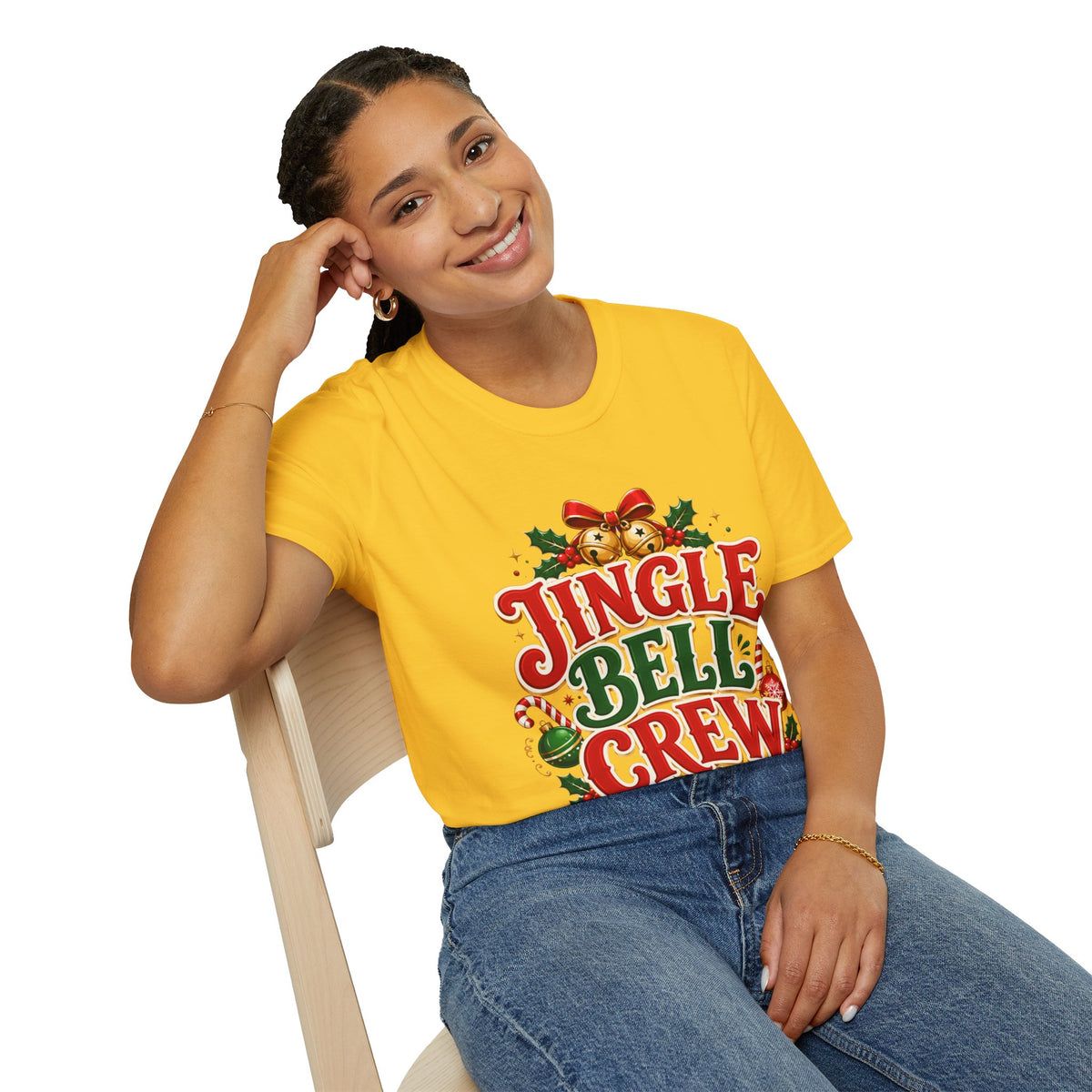 Jingle Bell Crew T-Shirt — Festive Christmas Holiday Tee