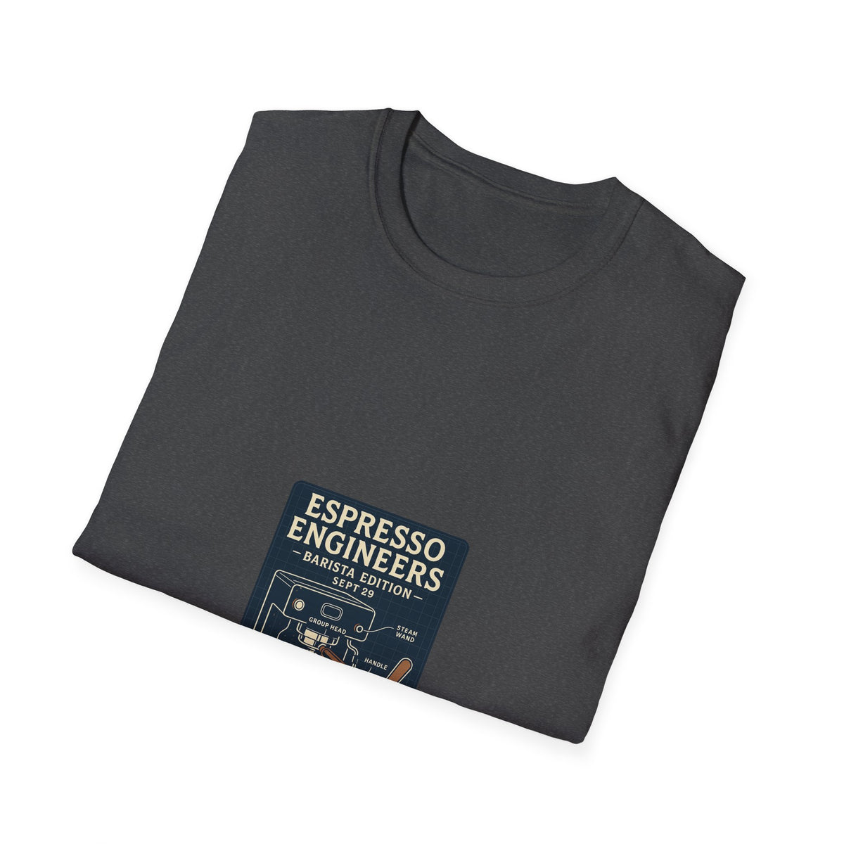 Espresso Engineers Vintage Coffee Machine Graphic Tee, Retro Barista T-Shirt - Trending Now - September 2026