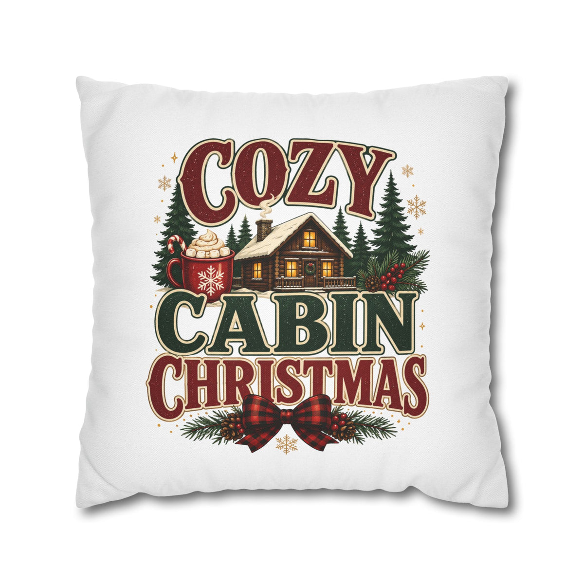 Christmas Cozy Cabin Christmas PillowcasePillowcase