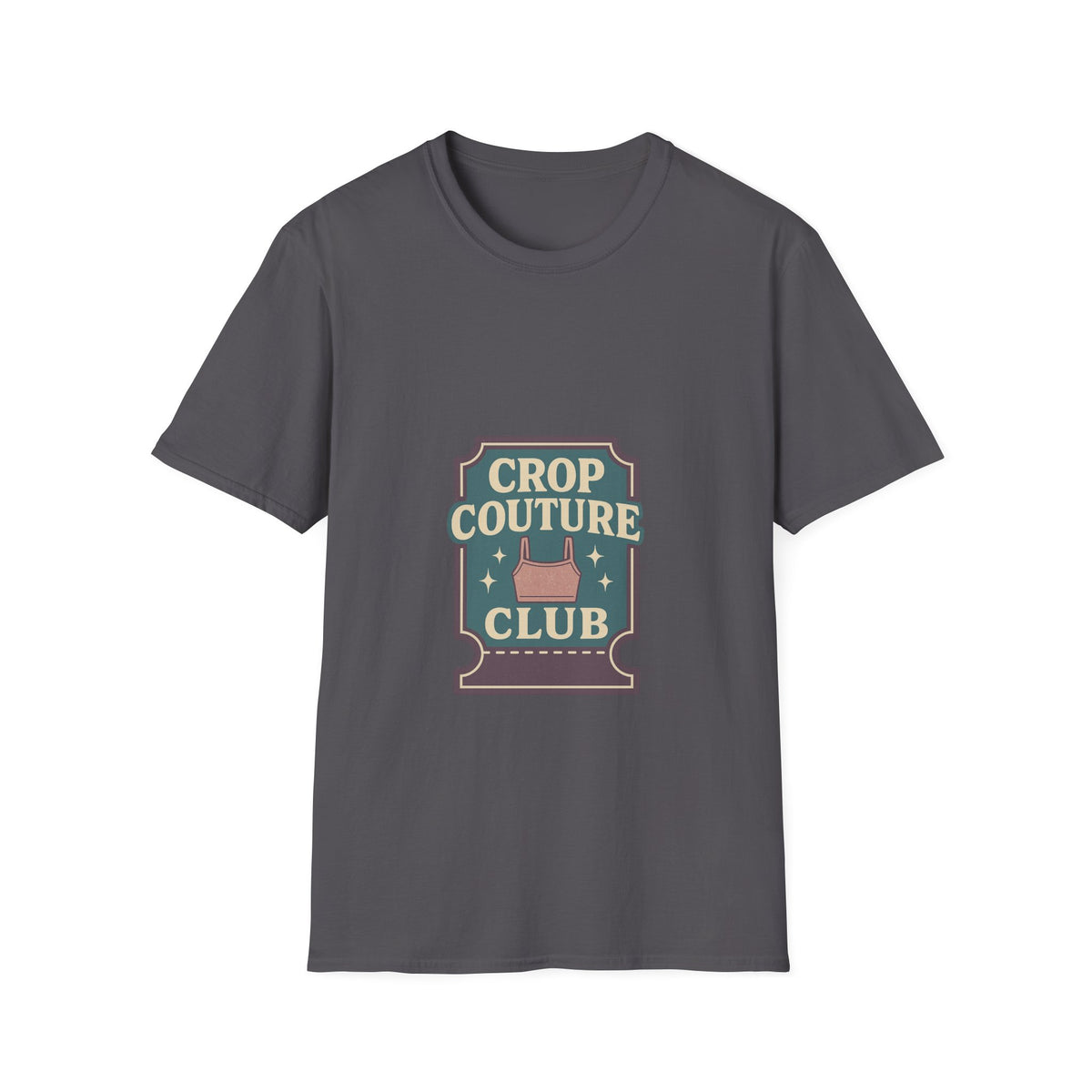 Crop Couture Club Retro Fashion Graphic Tee - Trending Now - October 2026