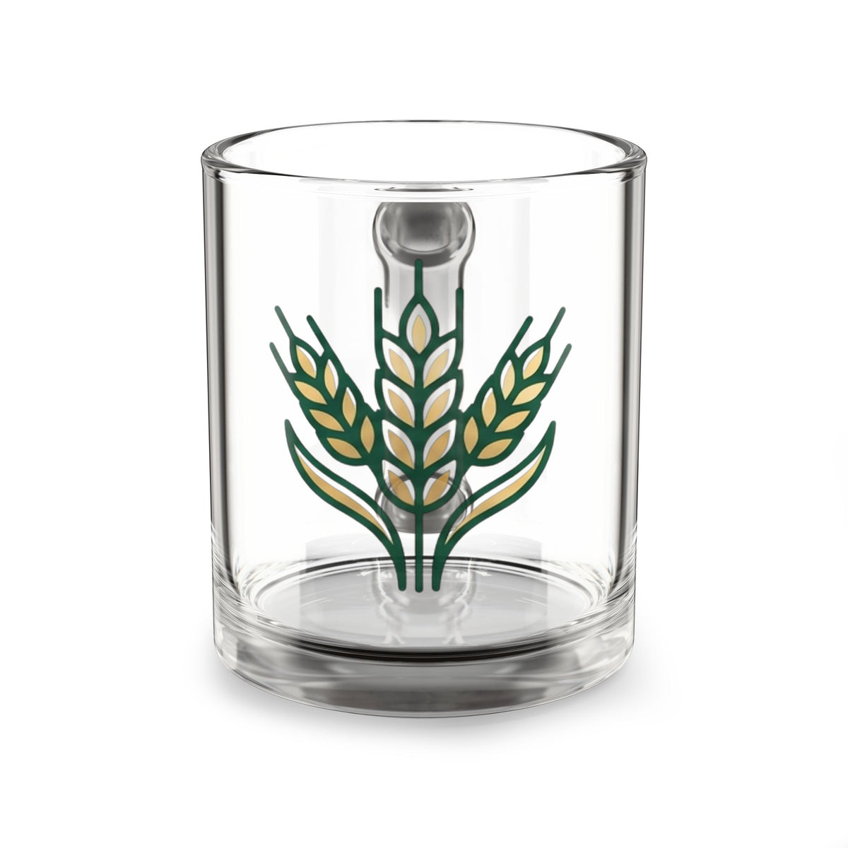 Virgo Glass Mug Wheat Stalk 10oz Glass Mug – Rustic Farmhouse Coffee Cup