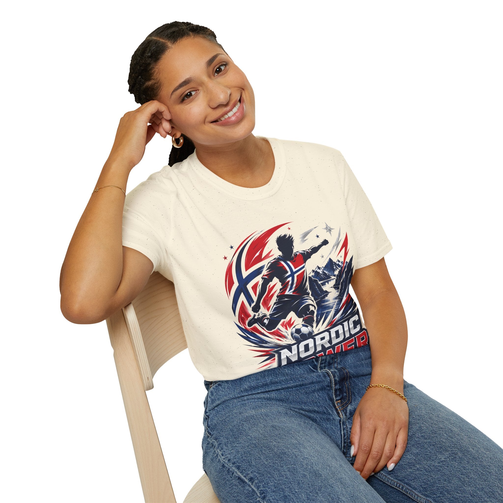 Norway Nordic Power T-Shirt — Viking Flag Silhouette Graphic Tee
