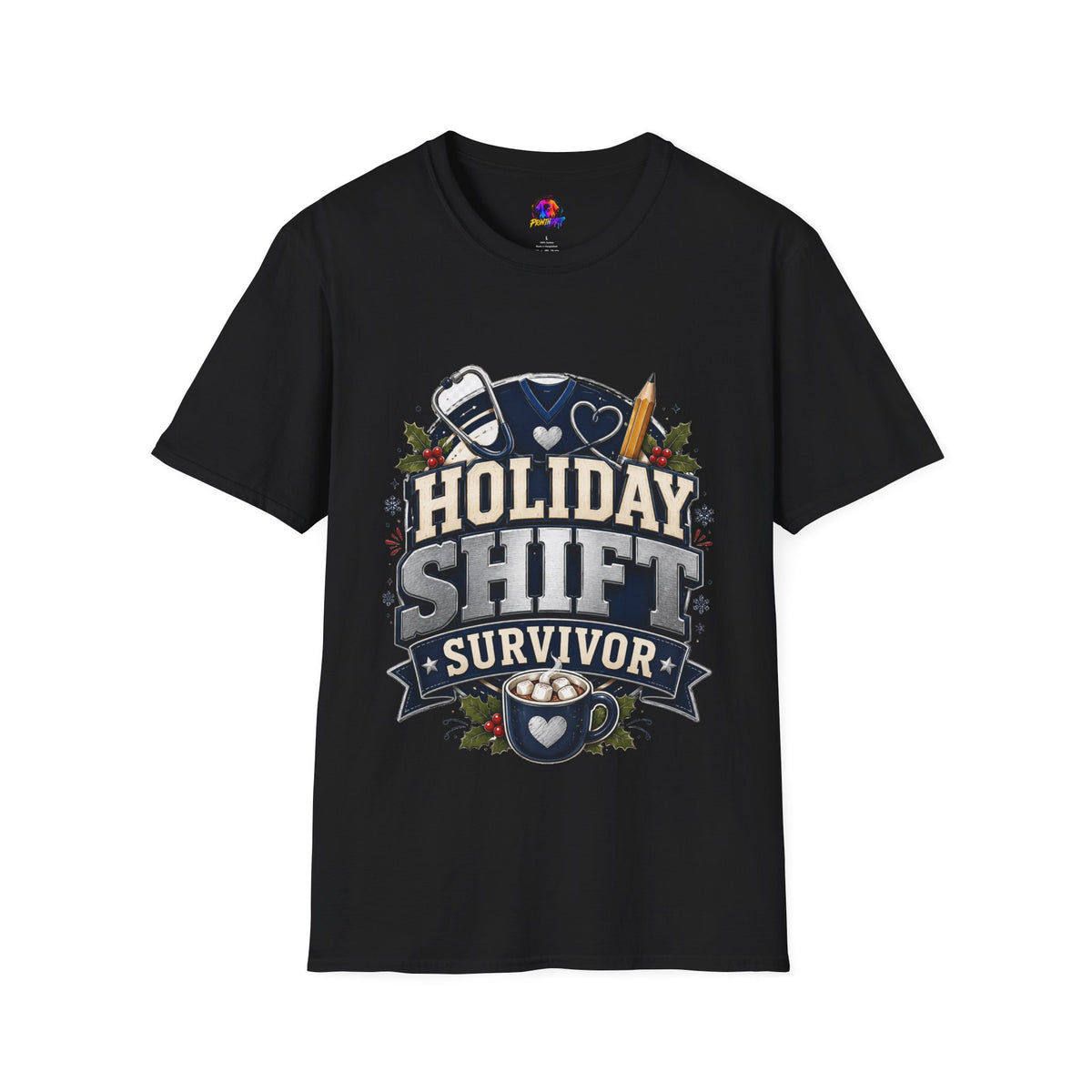 Holiday Shift Survivor T-Shirt — Nurse & Healthcare Worker Gift
