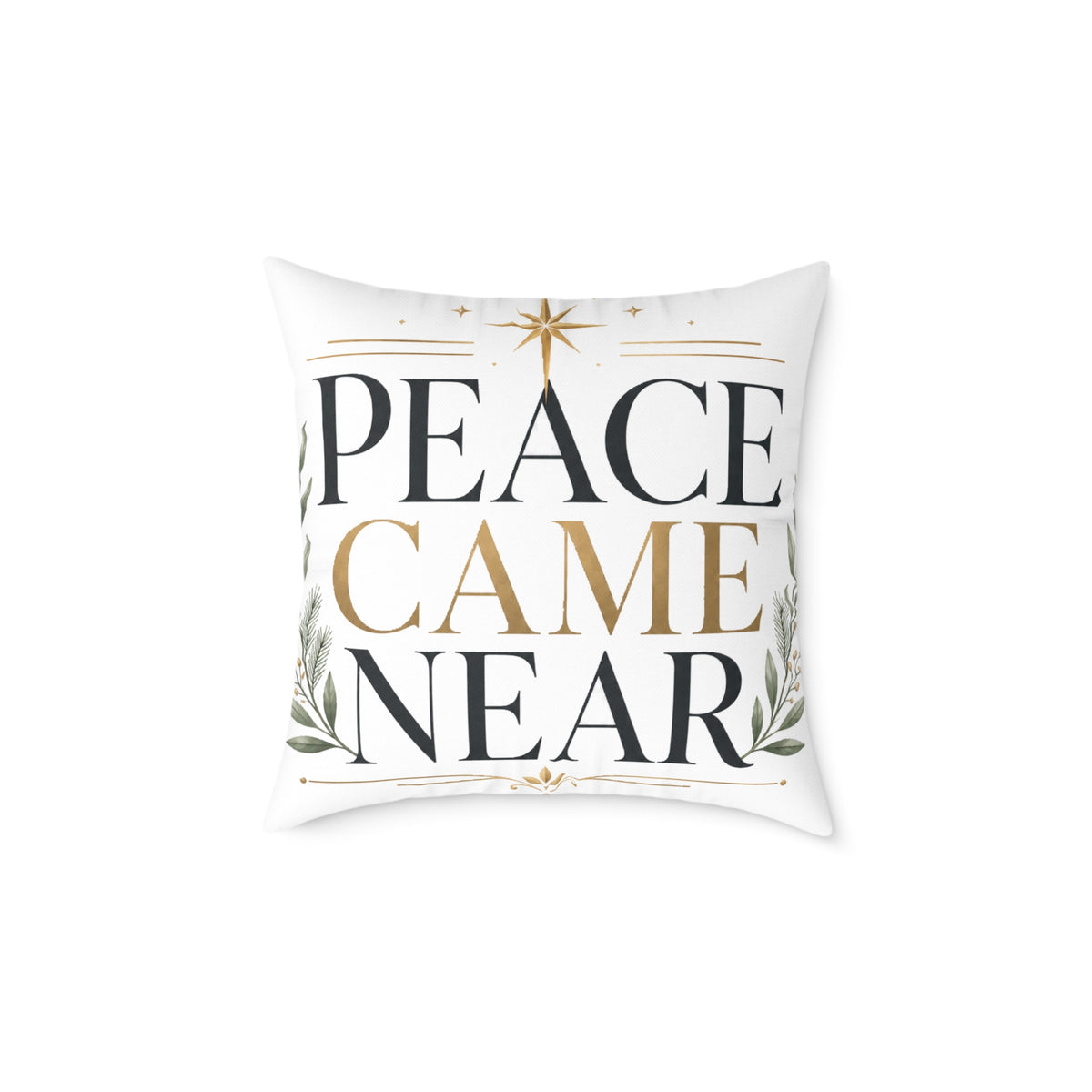 Christmas Peace Came Near Pillow – Christmas Holiday Decorative Throw Cushion