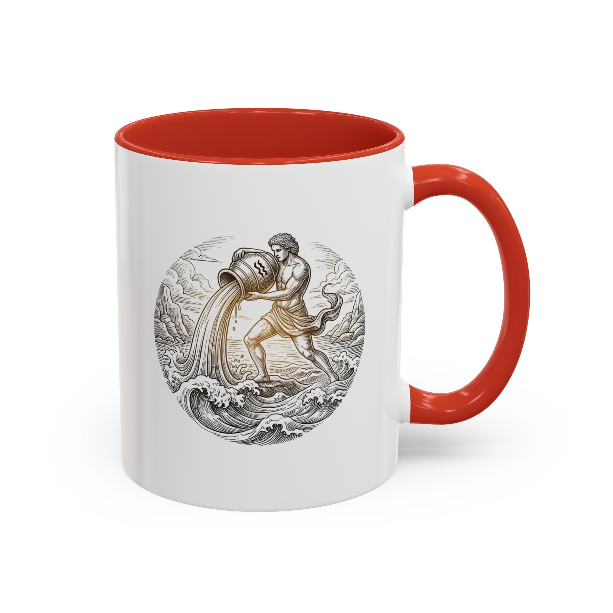Aquarius Zodiac Coffee Mug — Astrology Sign Accent Mug