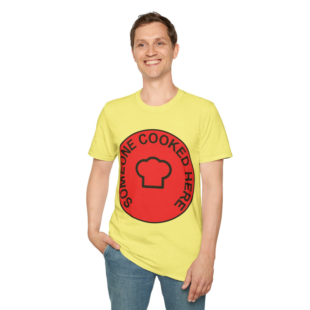 Someone Cooked Here Red Badge Tee - Funny Retro Chef Graphic T-Shirt - Trending Now - September 2026
