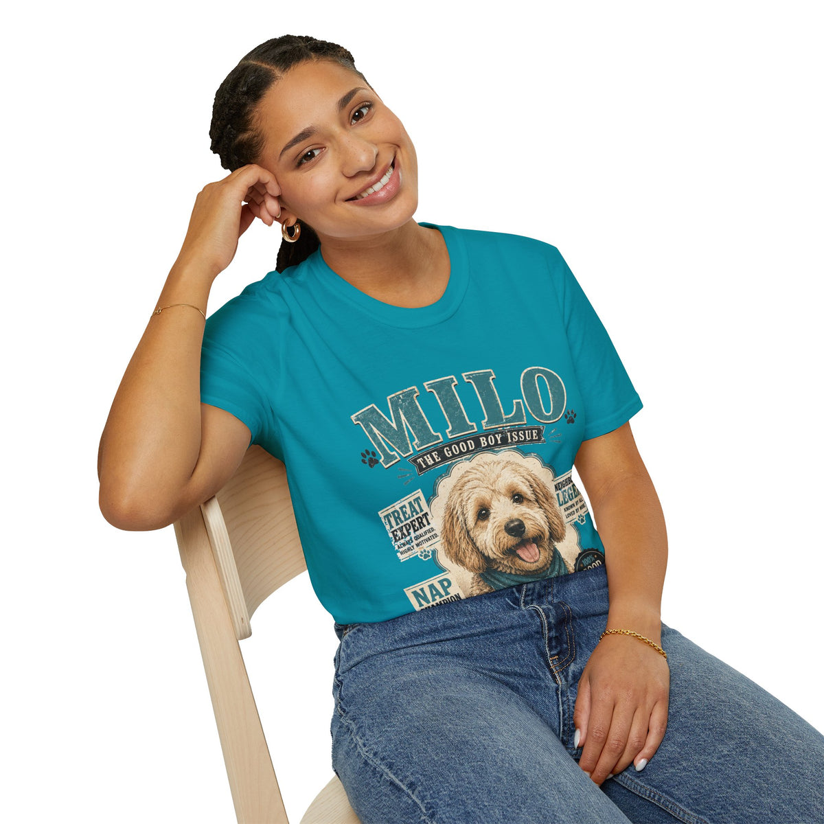 Milo "The Good Boy Issue" Dog Portrait T-Shirt