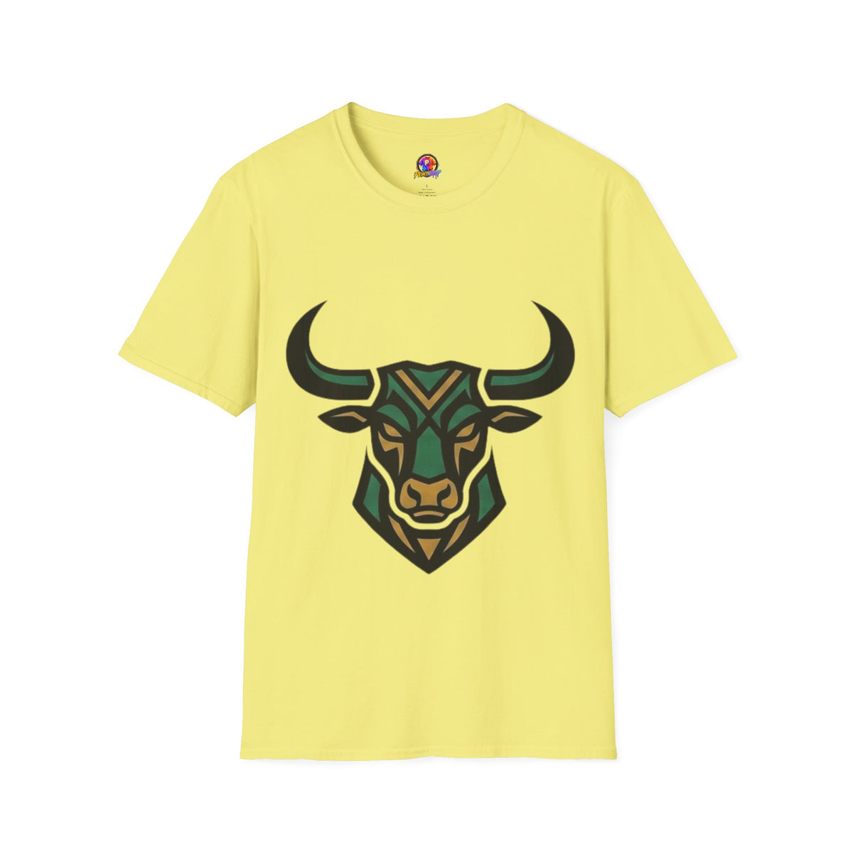 Taurus Bull Head T-Shirt — Geometric Tribal Bull Graphic Tee