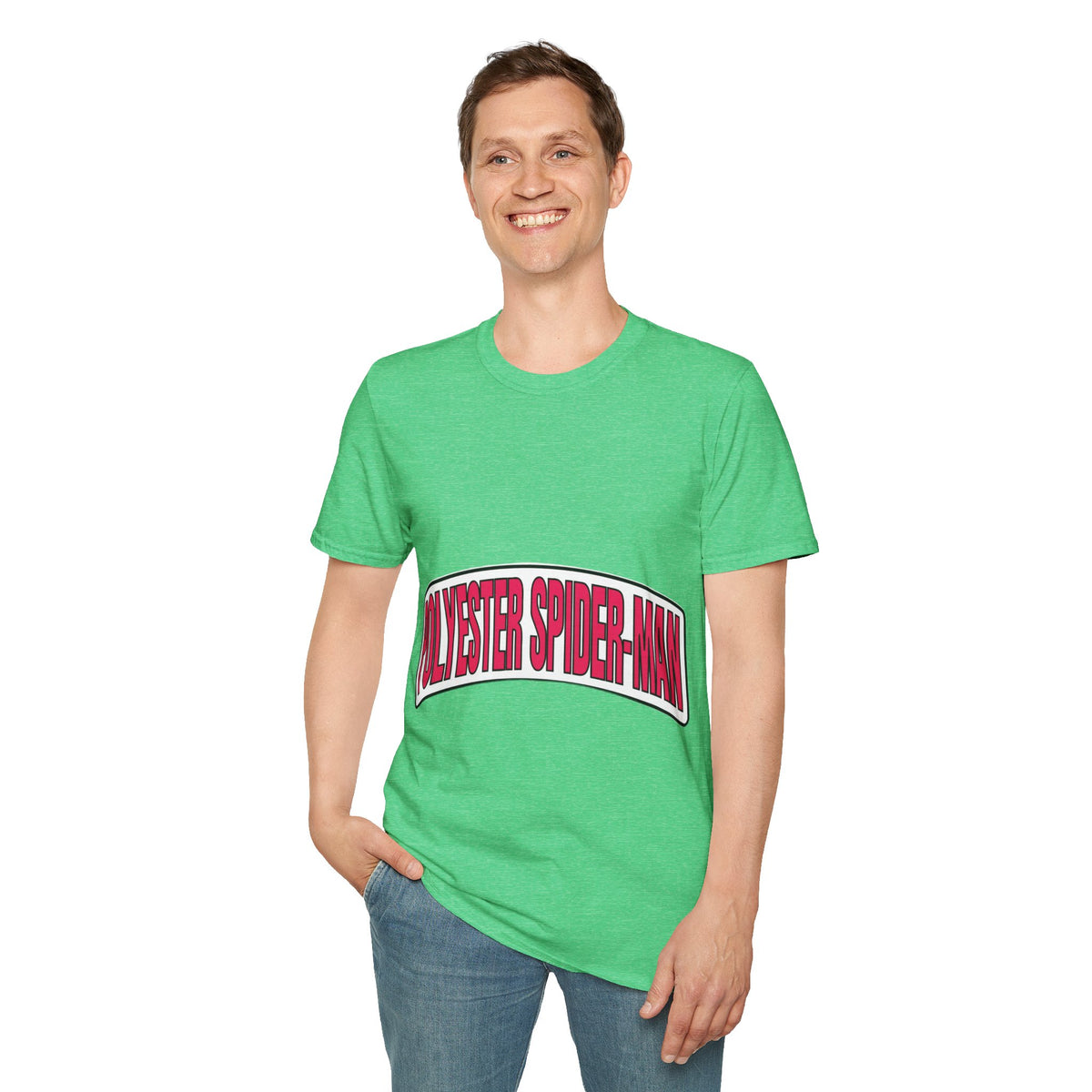 Polyester Spider-Man Retro Arch Tee - Funny Superhero Comic Graphic T-Shirt - Trending Now - September 2026