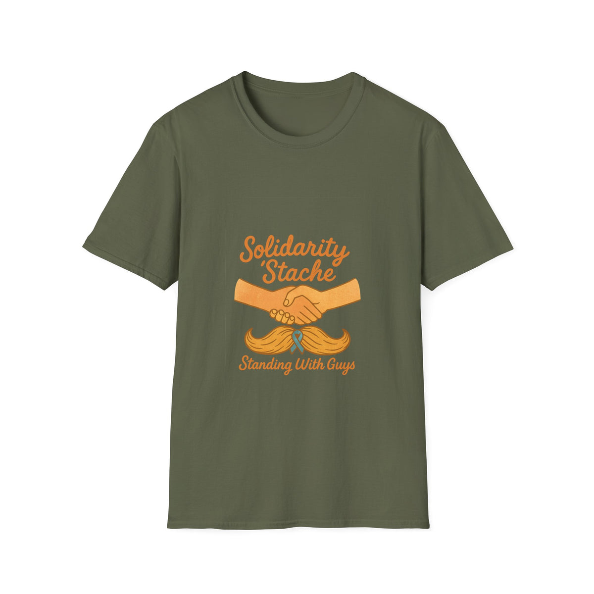T-Shirt — Solidarity Stache Orange Mustache Graphic (Movember Support) - Trending Now - October 2026