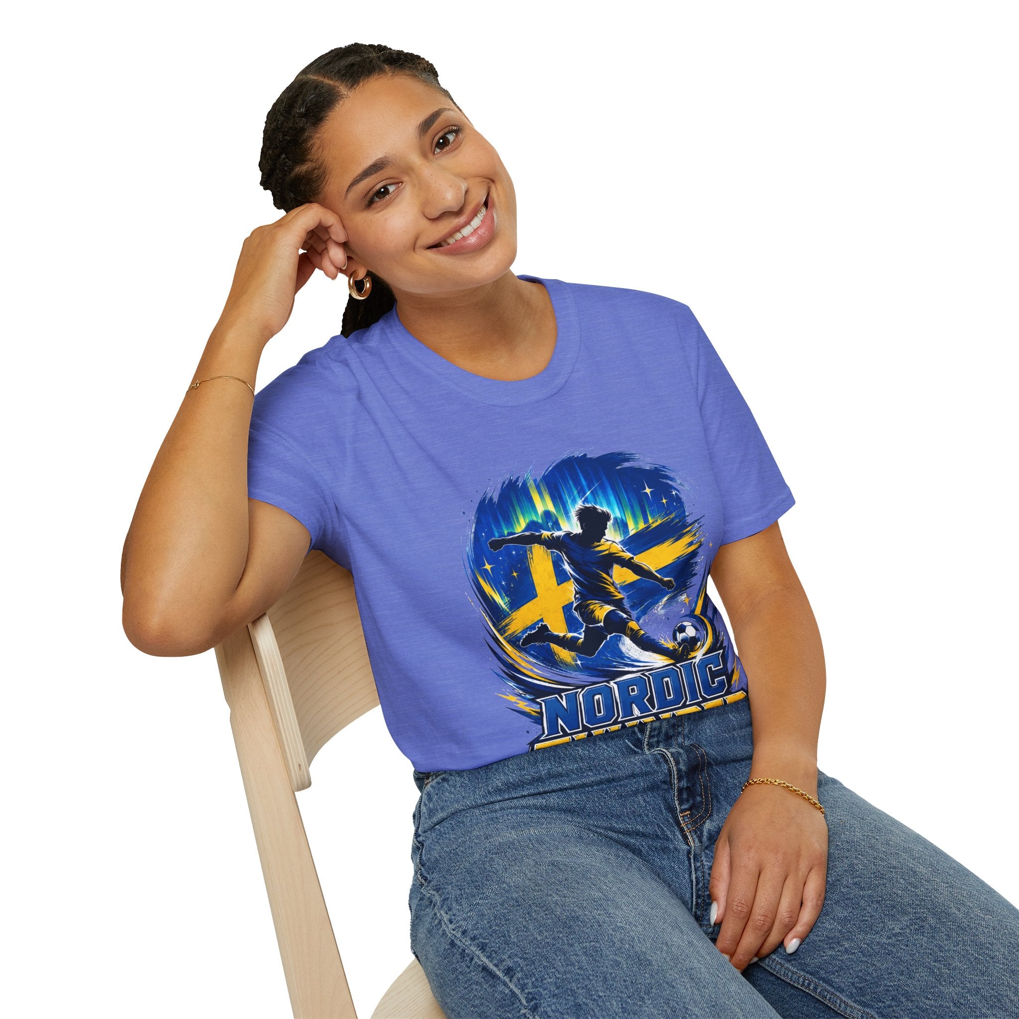 Sweden Nordic Thunder Soccer T-Shirt — Sweden Football Fan Tee