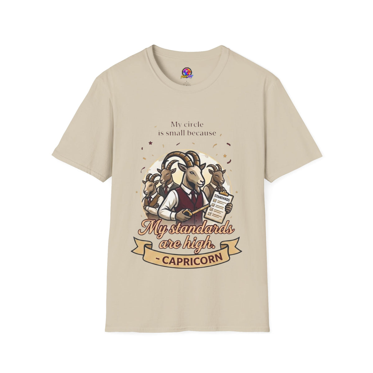 Capricorn Zodiac T-Shirt — "My Standards Are High" Astrology Tee