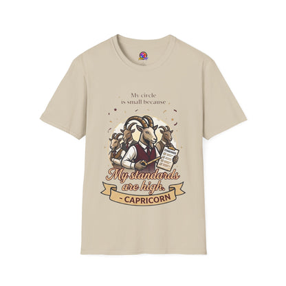 Capricorn Zodiac T-Shirt — "My Standards Are High" Astrology Tee