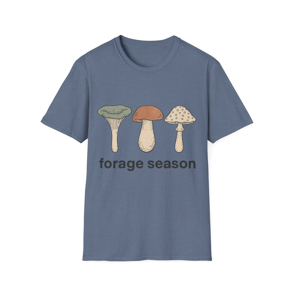 Mushroom Trio T-Shirt — Cute Minimal Fungi Graphic Tee - Trending Now - September 2026