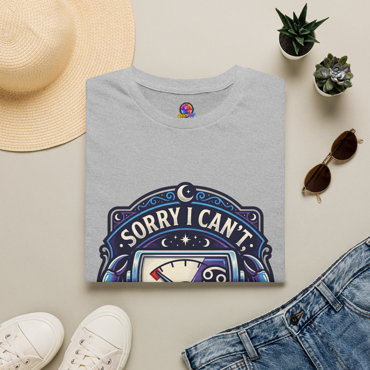 Cancer Support T-Shirt — "Sorry I Can't, My Cancer Social Battery Is Empty"