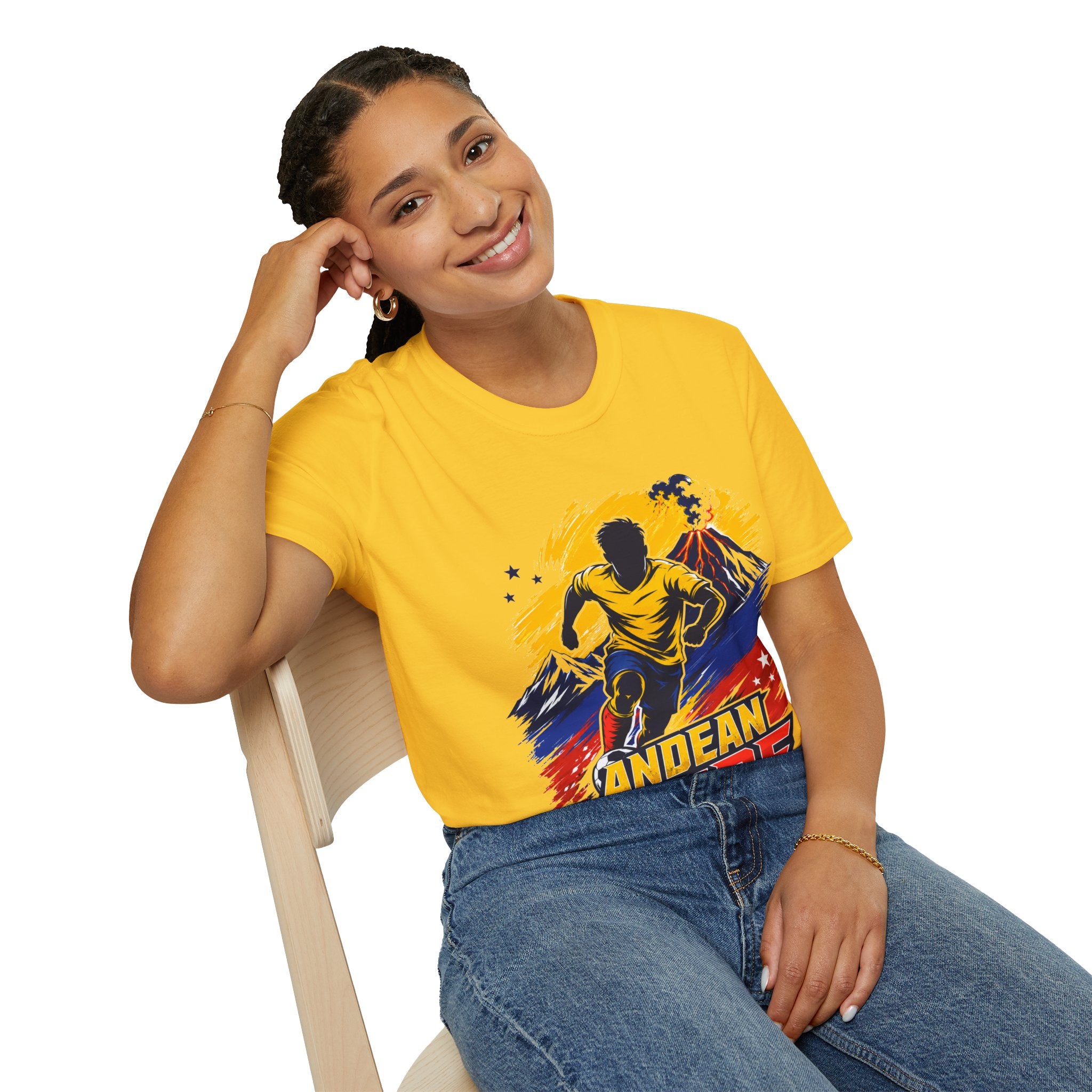 Ecuador Andean Fire Running T‑Shirt — Volcano Trail Runner Graphic Tee