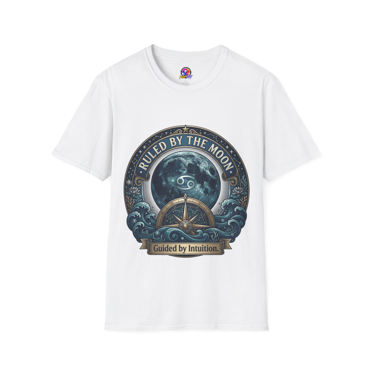 Cancer Zodiac Ruled by the Moon T-Shirt — Celestial Astrology Zodiac Graphic Tee