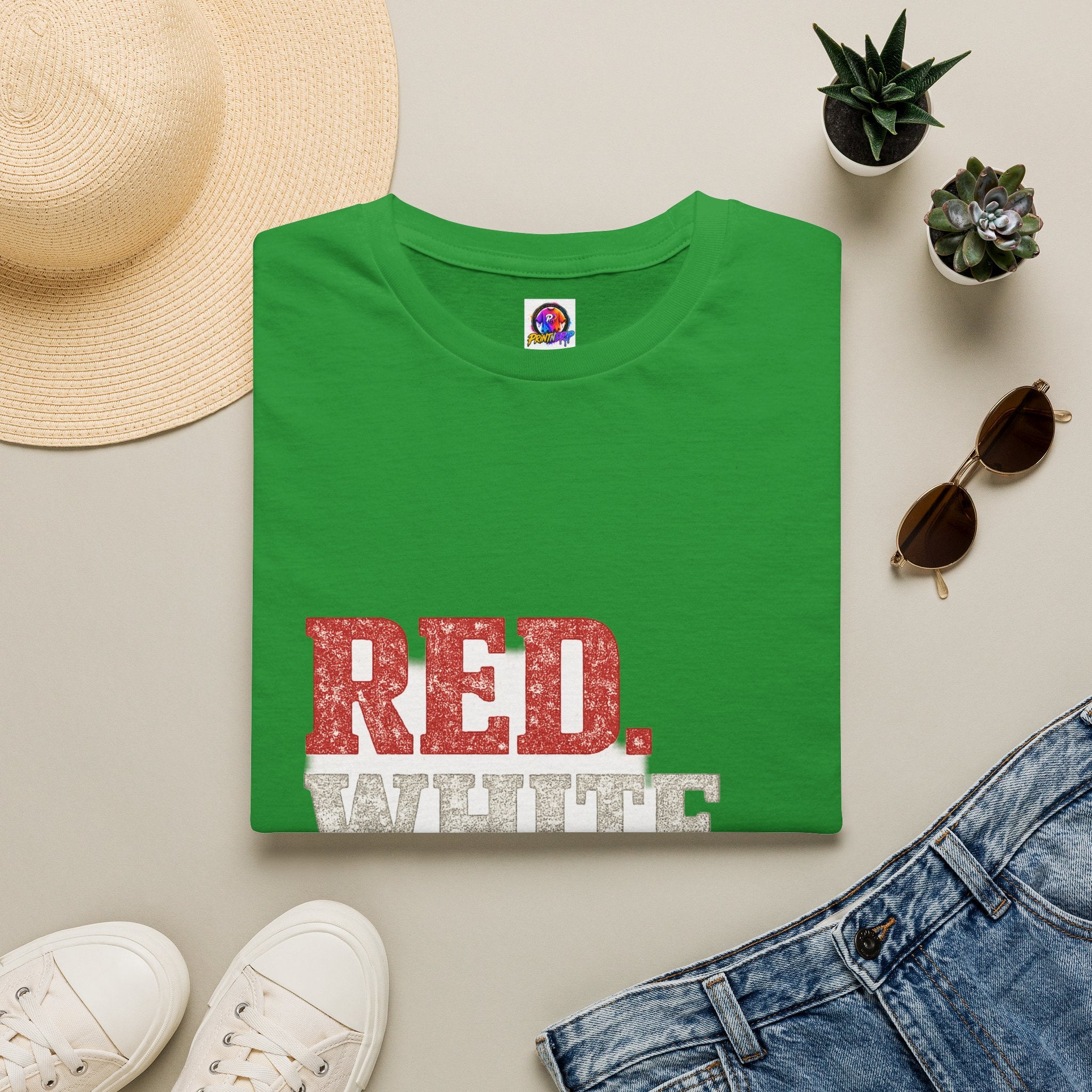 USA Patriotic 'Red. White. Go.' T-Shirt — 4th of July Independence Day Tee