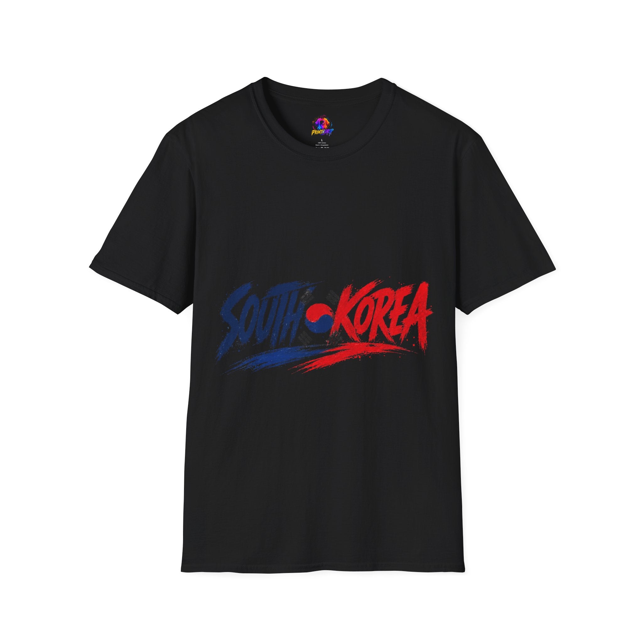 South Korea Flag Brushstroke T-Shirt — Patriotic Korean Travel Tee