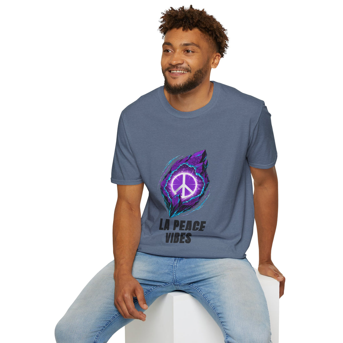 Peace Vibes T-Shirt — Purple Neon Peace Sign Graphic - Trending Now - August 2026