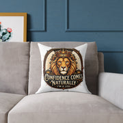 Leo Zodiac Confidence Comes Naturally Square Poly Canvas Pillow