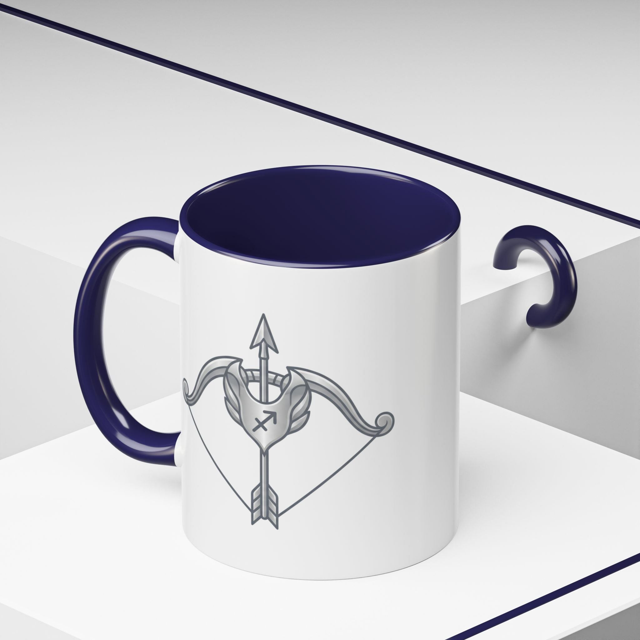 Sagittarius Bow & Arrow Accent Coffee Mug – Zodiac Sagittarius Astrology Gift