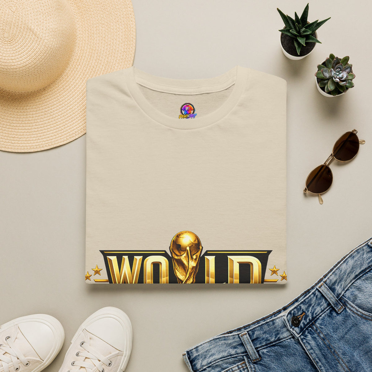 World Champions T-Shirt — Gold Trophy Sports Tee
