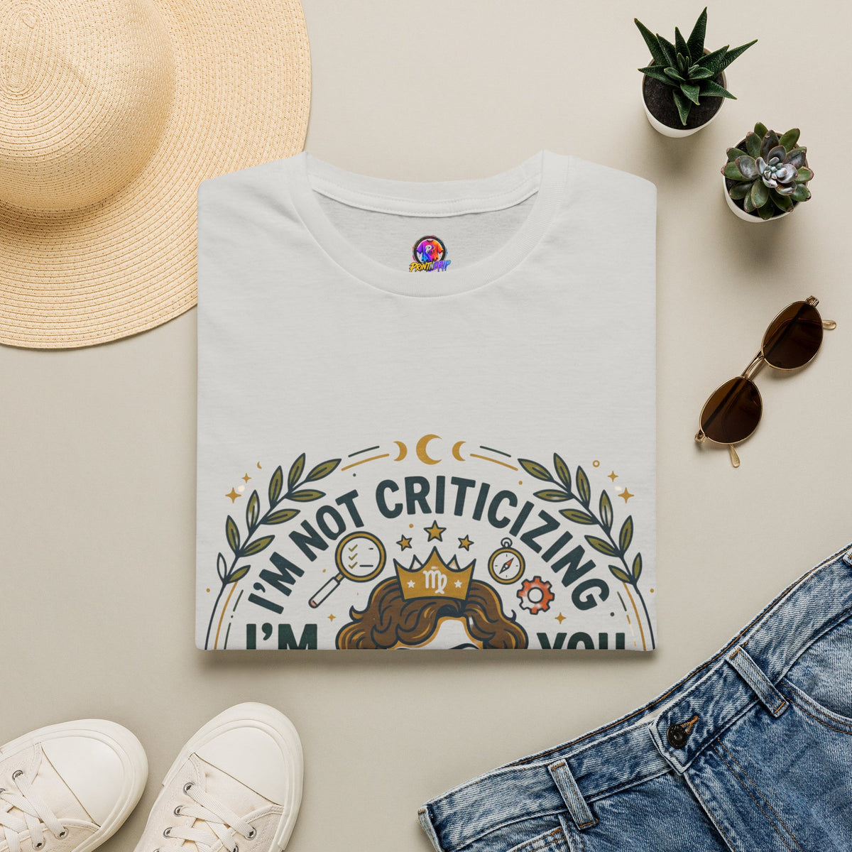 Virgo Zodiac T-Shirt — “I’m Not Criticizing, I’m a Virgo (Okay, Maybe a Little)”