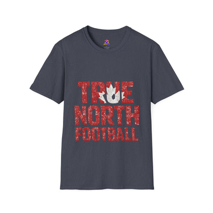 Canada True North Football T-Shirt — Vintage Canadian Maple Leaf Team Tee