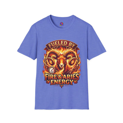 Fueled By Fire & Aries Energy T-Shirt — Zodiac Ram Graphic Tee