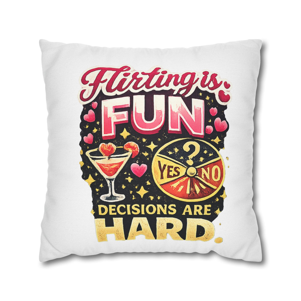 Libra Zodiac Flirting Is Fun Spun Polyester Square Pillowcase